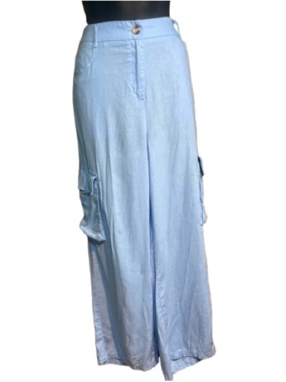 H/G
Blue Cargo Wide Leg pants size large - Picture 2 of 9